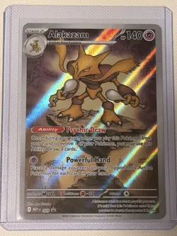 Pokemon Mega Evolution Alakazam 009 Black Star Promos Illustration Rare Holo NM - Image 1