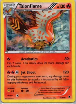 Pokemon TCG Talonflame 10/119 Phantom Forces LP - Image 1