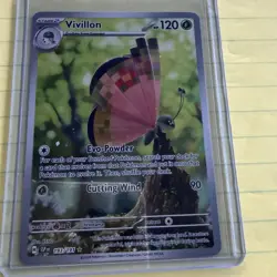 Pokemon TCG Vivillon Holo Illustration Rare Card SV08 Surging Sparks 193/191 - Image 1