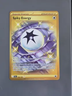 Pokemon Spiky Energy 190/159 Sv09: Journey Together Hyper Rare Gold Holo (NM) - Image 1