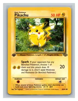1st Edition Pikachu #60/64 Jungle Pokemon Card TCG - Image 1
