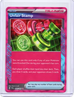 Unfair Stamp Pokemon TCG SV Twilight Masquerade 165/167 ACE SPEC Holofoil NRMT - Image 1