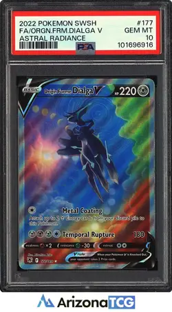 Pokemon 2022 Origin Forme Dialga V 177 Full Art Astral Radiance GEM MINT PSA 10 - Image 1
