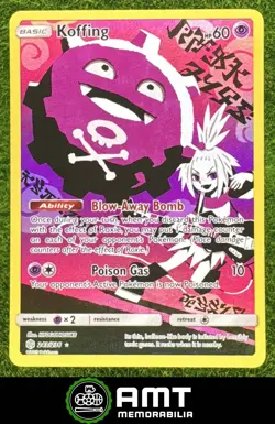 Koffing 2019 Pokemon Sun & Moon Cosmic Eclipse #243/236 Rare Secret - Image 1