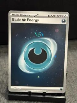 HD Darkness Energy Cosmos Holo with Mew Tail Swirl SVE MEW 007 151 Pokemon Card - Image 1