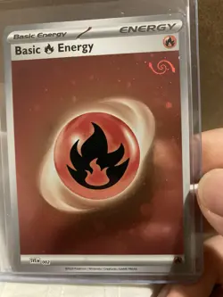 Basic Fire Energy 002- Pokemon 151 -HD Holo HD Swirl - Image 1
