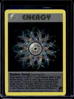 2000 Pokemon Team Rocket Rainbow Energy Holo #17/82 - Image 1