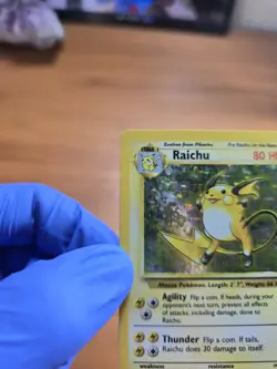 1999 Pokemon Base Set Holo Unlimited Raichu 14/102 LP - Image 2