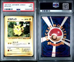 PSA 9 Pokemon Japanese Jungle Pikachu No.025 - Image 3