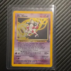 VINTAGE!! Pokemon TCG Mr. Mime Jungle Holo Rare Unlimited 6/64 1999 Wizards - Image 1