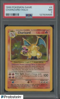 1999 Pokemon Game #4 Charizard - Holo PSA 7 NM - Image 1