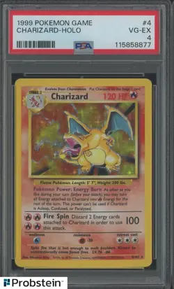 1999 Pokemon Game #4 Charizard - Holo PSA 4 VG-EX - Image 1