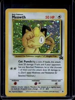 1999 Pokemon Wizards Black Star Promos Meowth #10 - Image 1