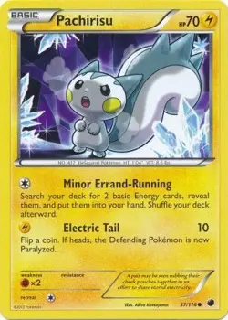 Pokemon TCG Plasma Freeze - Pachirisu 37/116 - Image 1