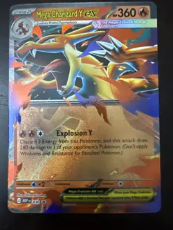 Pokemon Mega Charizard Y EX Mega Evolution Black Star Promo 030 TCG NM - Image 1