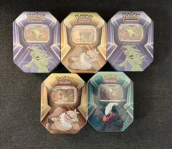 Pokemon TCG Triple Whammy Tin 5x Factory Sealed - Image 1