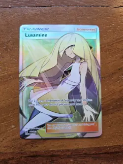 2017 Lusamine Full Art Crimson Invasion 110/111 Ultra Rare Pokemon Waifu Trainer - Image 1