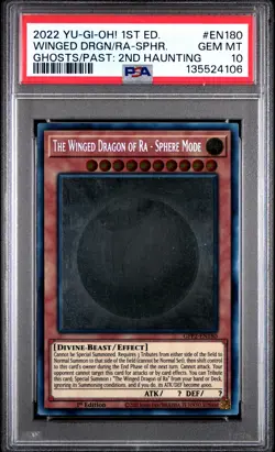 The Winged Dragon Of Ra-sphere Mode GFP2-EN180 Ghost Rare Yugioh PSA 10 *106 - Image 1