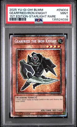 Gearfried The Iron Knight BLMM-EN004 1st Ed Starlight Rare Yugioh PSA 9 *038 - Image 1