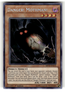 Danger! Mothman! MP19-EN219 1st Edition Prismatic Secret Rare 2019 Gold Sarcopha - Image 1