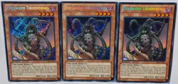 Yugioh 3x Evilswarm Thunderbird HA07-EN051 Secret Rare 1st Edition NM Playset - Image 1