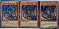 Yugioh 3x Evilswarm Thunderbird HA07-EN051 Secret Rare 1st Edition NM Playset - Image 2
