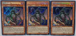 Yugioh 3x Evilswarm Thunderbird HA07-EN051 Secret Rare 1st Edition NM Playset - Image 4