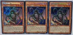 Yugioh 3x Evilswarm Thunderbird HA07-EN051 Secret Rare 1st Edition NM Playset - Image 5