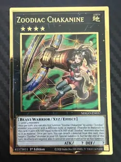 Yugioh Zoodiac Chakanine MAGO-EN037 Gold Rare 1st Ed NM - Image 1