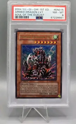 Yugioh 2004 Armed Dragon LV7 1st Ed Soul Of The Duelist Psa 8 englisch - Image 1