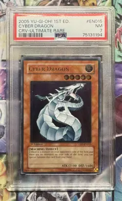 Yu-Gi-Oh! Cyber Dragon Cybernetic Rev 1st Edition Ultimate Rare CRV-EN015 PSA 7 - Image 1