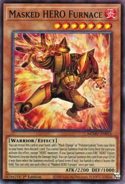 Yugioh TCG - Masked HERO Furnance - Super Rare - NM/M - Image 1