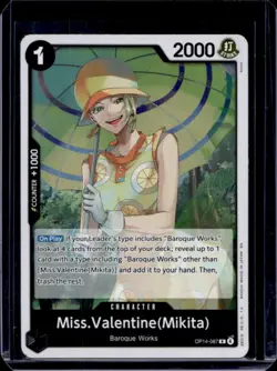 2026 One Piece Azure Sea's Seven Miss Valentine Mikita #OP14-087 - Image 1