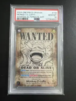 2024 ONE PIECE EMPERORS IN THE NEW WORLD WANTED ALT ART MONKEY D. LUFFY PSA 10 - Image 1