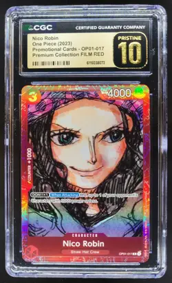 2023 ONE PIECE CCG NICO ROBIN PROMO FILM RED OP01-017 CGC 10 PRISTINE B PT - Image 1