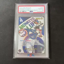 2025 ONE PIECE PROMOS DODGERS X ONE PIECE NIGHT #010 MONKEY D. LUFFY PSA 10 - Image 3