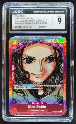 2023 ONE PIECE CCG NICO ROBIN PROMO FILM RED CGC 9 B PT - Image 1