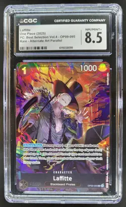 2025 ONE PIECE CCG LAFFITTE RARE ALT ART OP09-095 CGC 8.5 A PT - Image 1