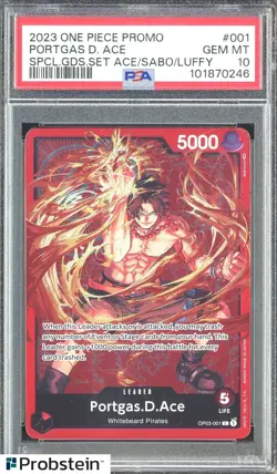 2023 One Piece Promo Special Goods Set #001 Portgas D. Ace PSA 10 GEM MINT - Image 1
