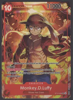 One Piece Treasure Booster Promo Monkey D. Luffy ST10-006 SR English - Image 1