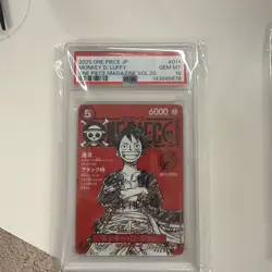 2025 One Piece Monkey D. Luffy SR Magazine Promo ST21-014 PSA 10 Gem Mint - Image 1