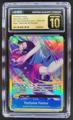 2025 ONE PIECE CCG PERFUME FEMUR RARE ALT ART OP07-057 CGC 10 PRISTINE C PT - Image 1