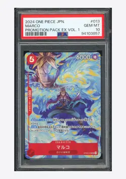 One Piece PSA 10 Marco SR Promo 2024 OP03-013 Promotion EX Vol.1 Japanese - Image 1