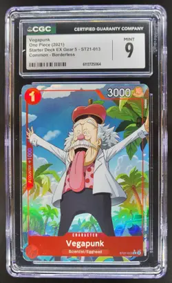 2021 ONE PIECE CCG VEGAPUNK BORDERLESS ST21-013 CGC 9 A PT - Image 1