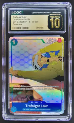 2023 ONE PIECE CCG TRAFALGAR LAW GIFT COLLECTION ST03-008 CGC 10 PRISTINE A PT - Image 1
