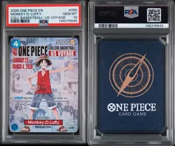 2026 ONE PIECE PROMOS COLLEGE BASKETBALL US VOYAGE MONKEY D. LUFFY PSA 10 - Image 1