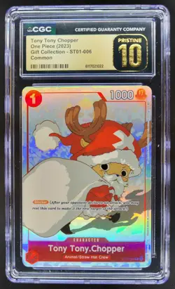 2023 ONE PIECE CCG TONY TONY CJOPPER ST01-006 CGC 10 PRISTINE A PT - Image 1