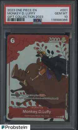 2023 One Piece EN Gift Collection 2023 #001 Monkey D. Luffy PSA 10 GEM MINT - Image 1