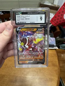 Pokemon TCG Urshifu v Holo Card 85/163 Single Strike Battle Style CGC 9 - Image 1