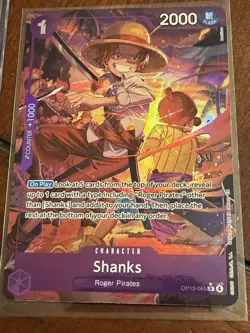 Shanks x4 Card Lot OP13 Alt Art Rare + Other SR Leader Cards One Piece English - Image 2